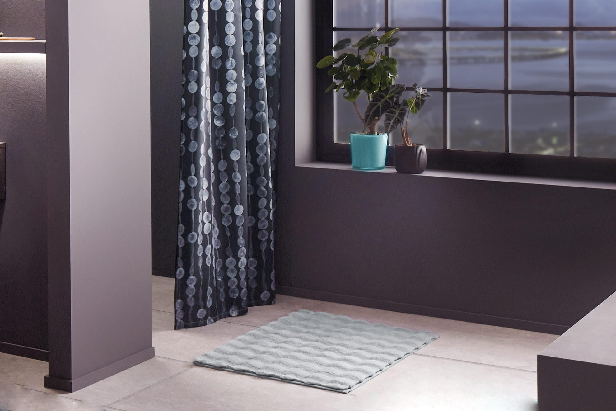 Kleine Wolke Badteppich Cloud Seidenfarben 70 x 120 cm | OEKO-TEX zertifiziert, rutschhemmende Unterseite, für Fußbodenheizung, maschinenwaschbar, 100% Polyester