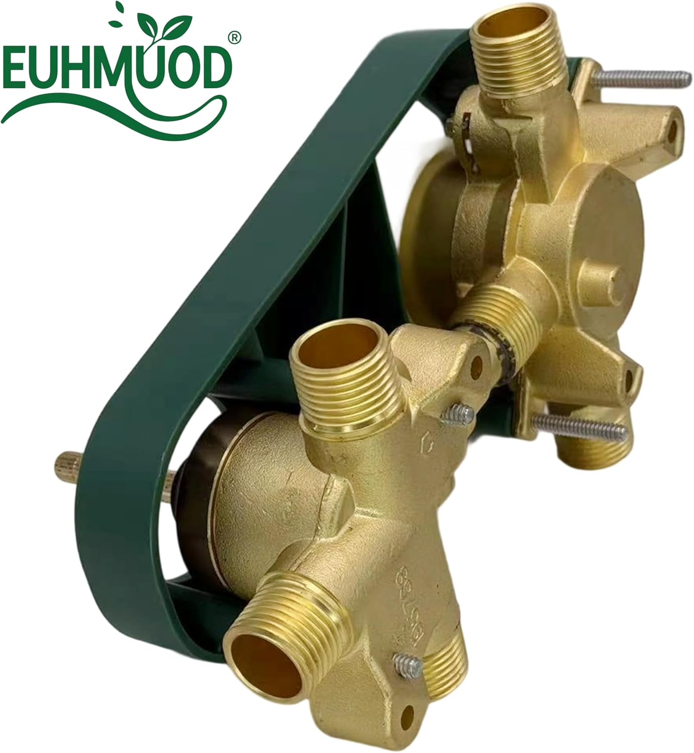 U232XS Shower Mixing Valve with Integrated Transfer Valve, Compatible with Moen M-CORE, 2 or 3 Function Pressure Balancing Rough-in Valve with PEX Connections and Stops for Bathroom Remodel