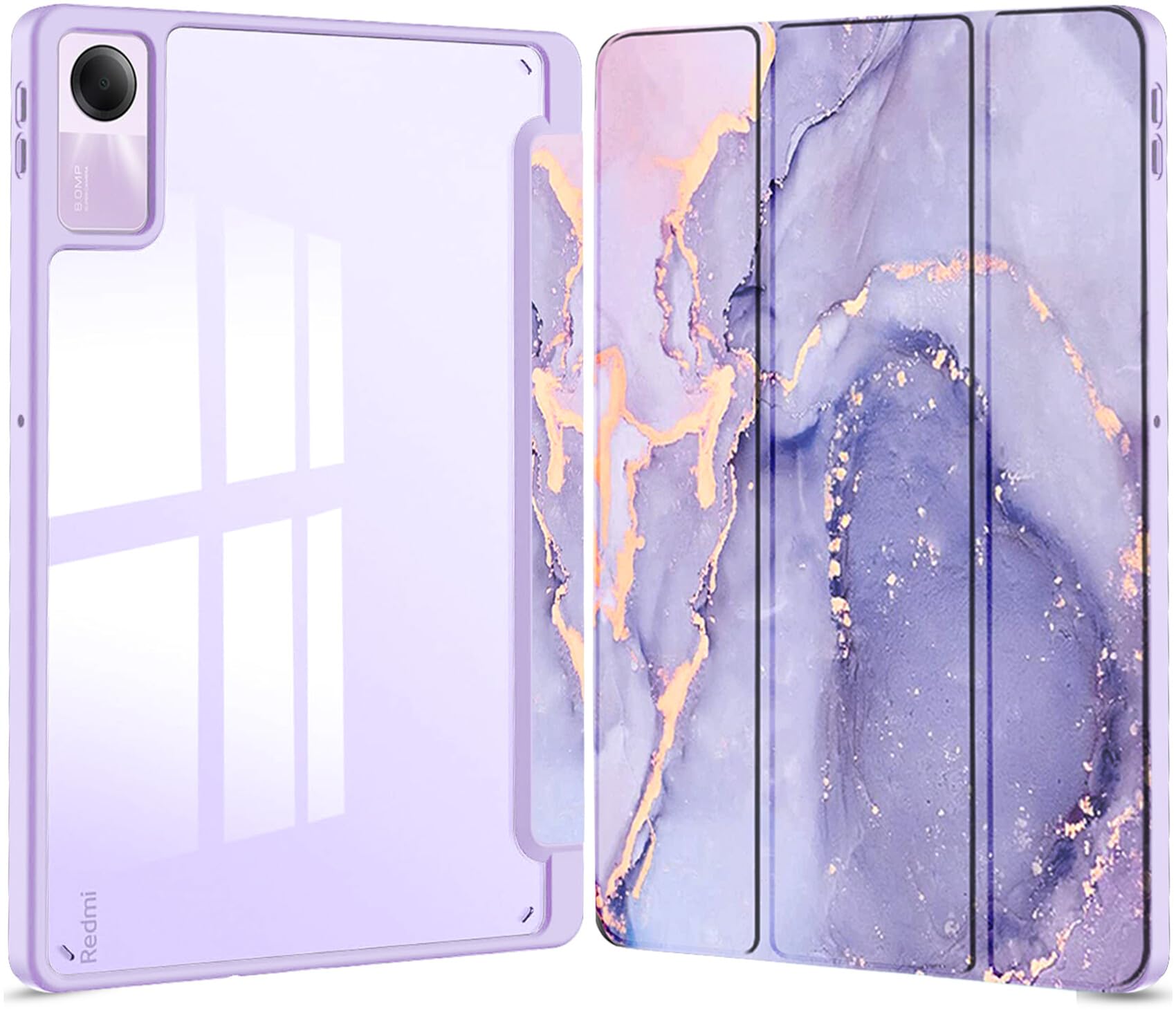 Robustrion Cover for Redmi Pad SE 11 inch Cover Case, Hybrid Cover Case with Transparent Back for Redmi Pad SE 11 inch Tablet [Auto Sleep/Wake Support] - Marble Lilac (B0D2L9SFFX) Amazon Price History, Amazon Price Tracker