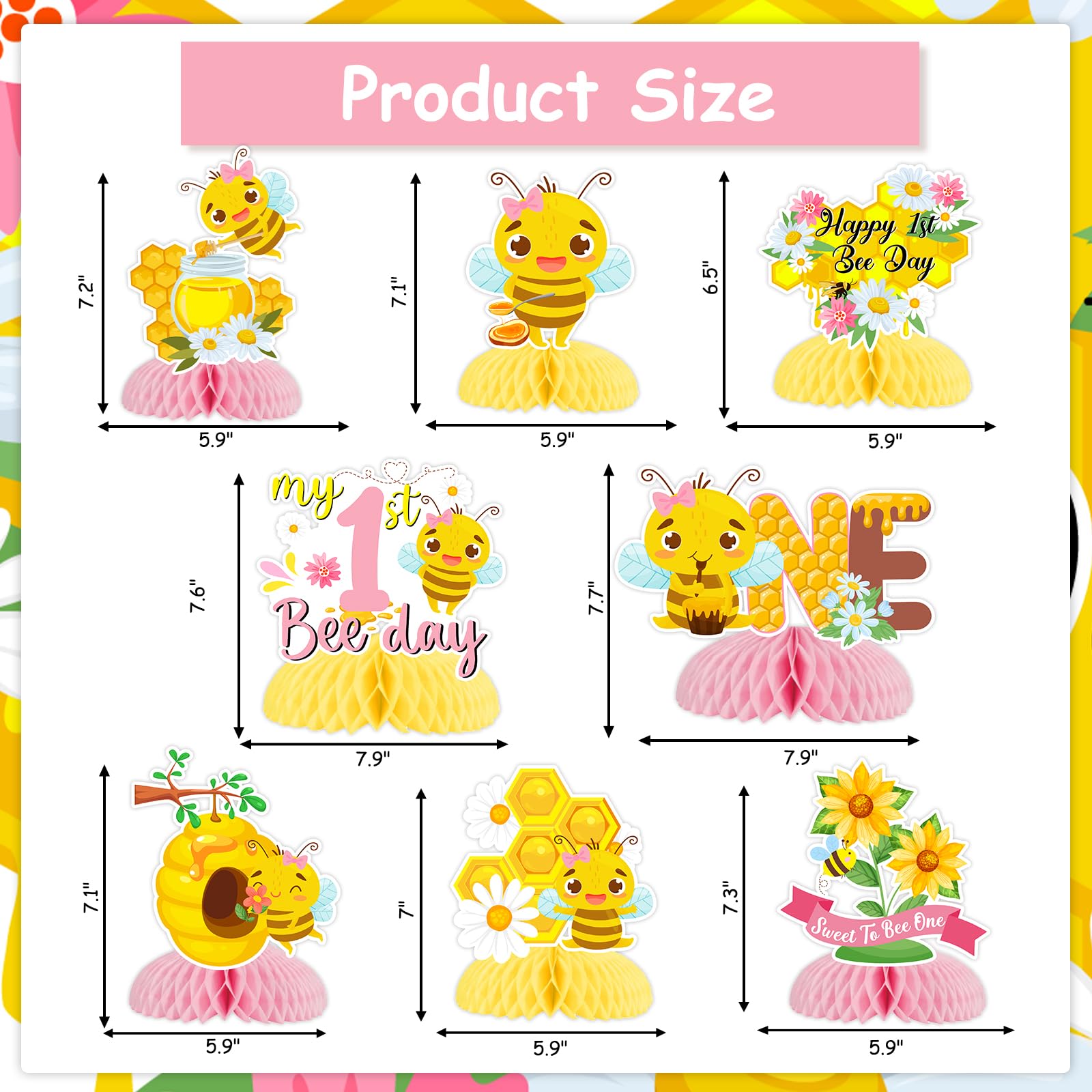 Decorazioni Compleanno Rosa A Nido D'ape - Centrotavola Per Feste Principessa E Addio Al Nubilato