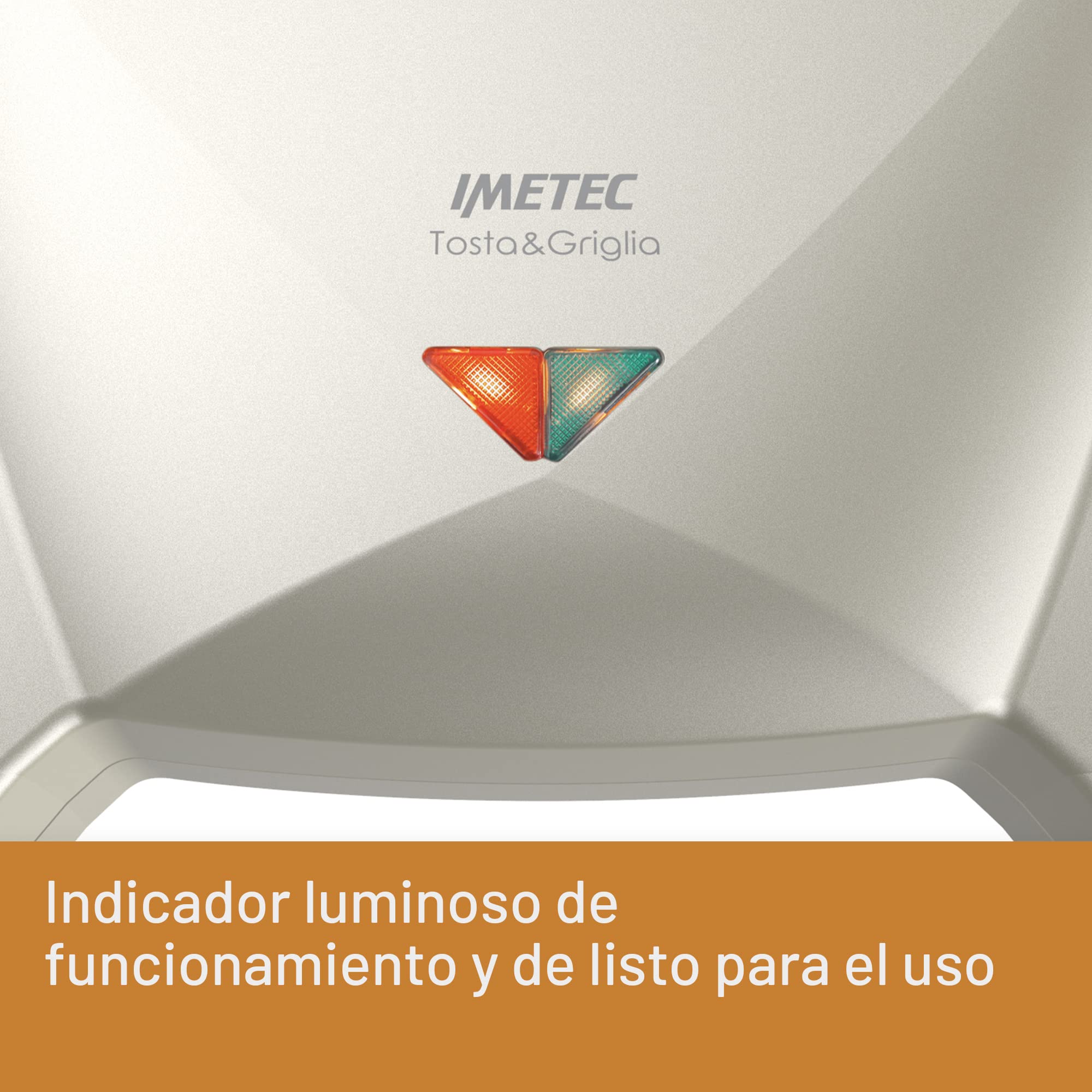 Imetec Tosta&Griglia, Sandwichera, Tostadora, con planchas XL para preparar 3 tostadas a la vez, compacta, almacenable verticalmente, placas antiadherentes, led funcionamiento, 800 W