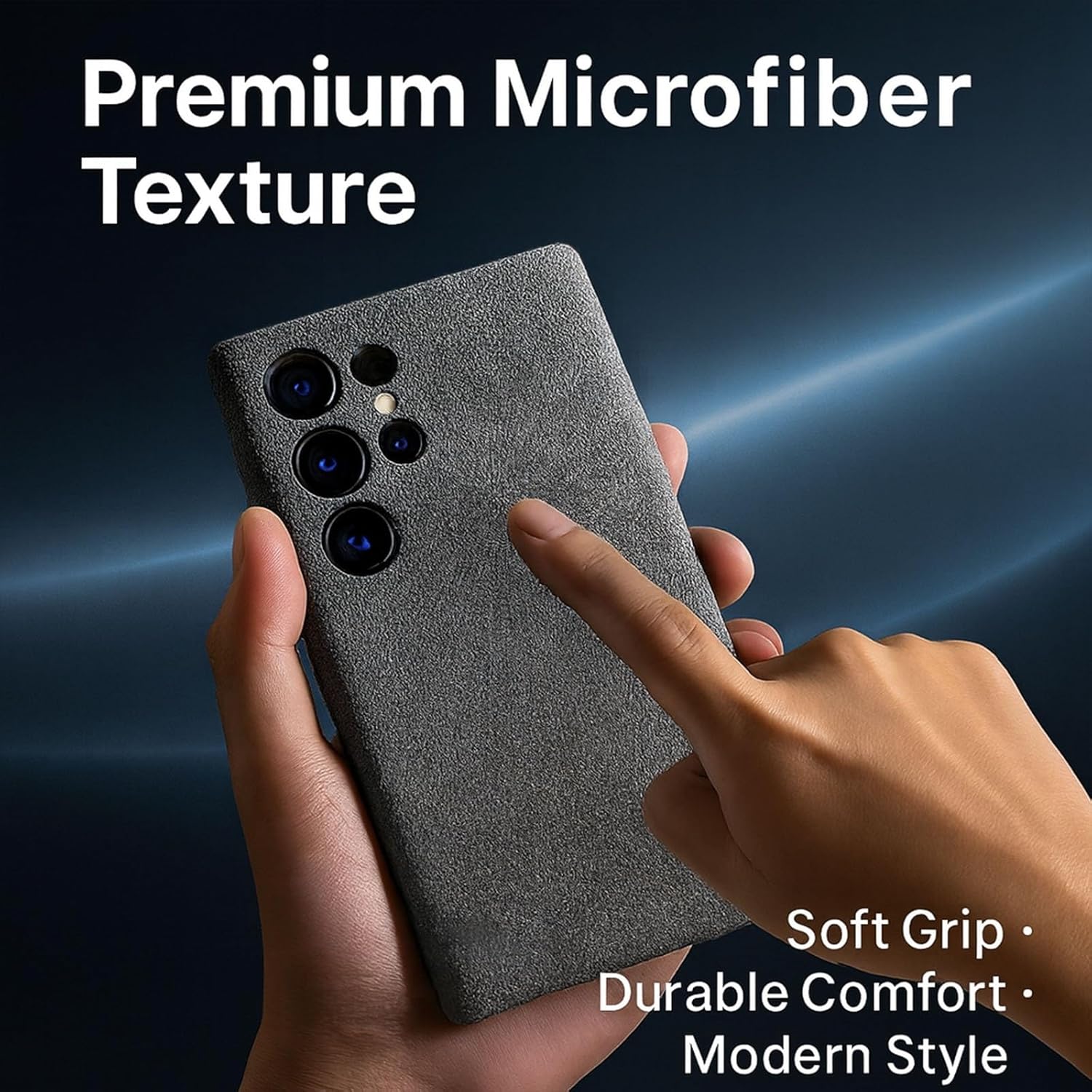 Premium Suede Microfiber Case for Samsung Galaxy S25 Ultra / S25 Plus / S25, Ultra-Slim Breathable Full Coverage, Anti-Scratch Anti-Slip, Compatible with MagSafe(Blue,S25)