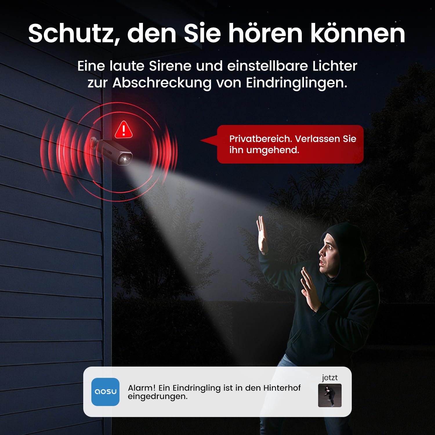 aosu 2K 3MP Überwachungskamera Aussen Solar Akku, 32G, 166° Weitwinkel | Kein Abo Nötig, PIR Personenerkennung, Nachtsicht Kabellose WLAN-Außenkamera, 2,4GHZ 5GHZ, für Haus & Grundstück, 2 Cam Kit