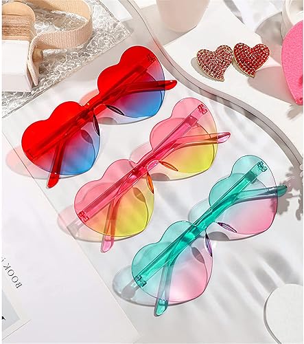Miniatura 2 de Paquete de 12 lentes de sol sin montura en forma de corazón, para despedida de soltero