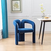 Vista 37 de Tmosi Modernas sillas de comedor de terciopelo tapizadas, con respaldo curvado, cómoda silla auxiliar para cocina, comedor, sala de estar