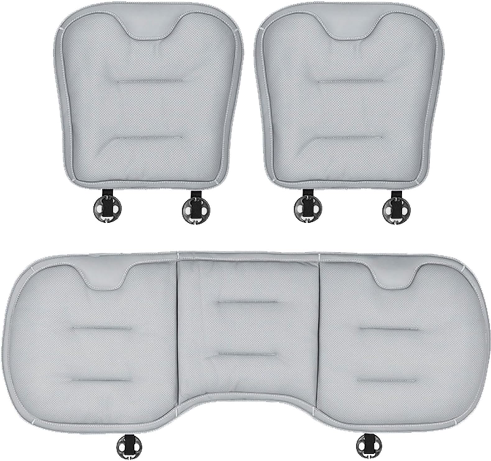 Car Seat Cushion for Volvo XC40 2015-2025-pr, Breathable Non-Slip Driver Seat Pad Ergonomic Memory Foam for Long Driving Car Office,B/3Pcs-Grey