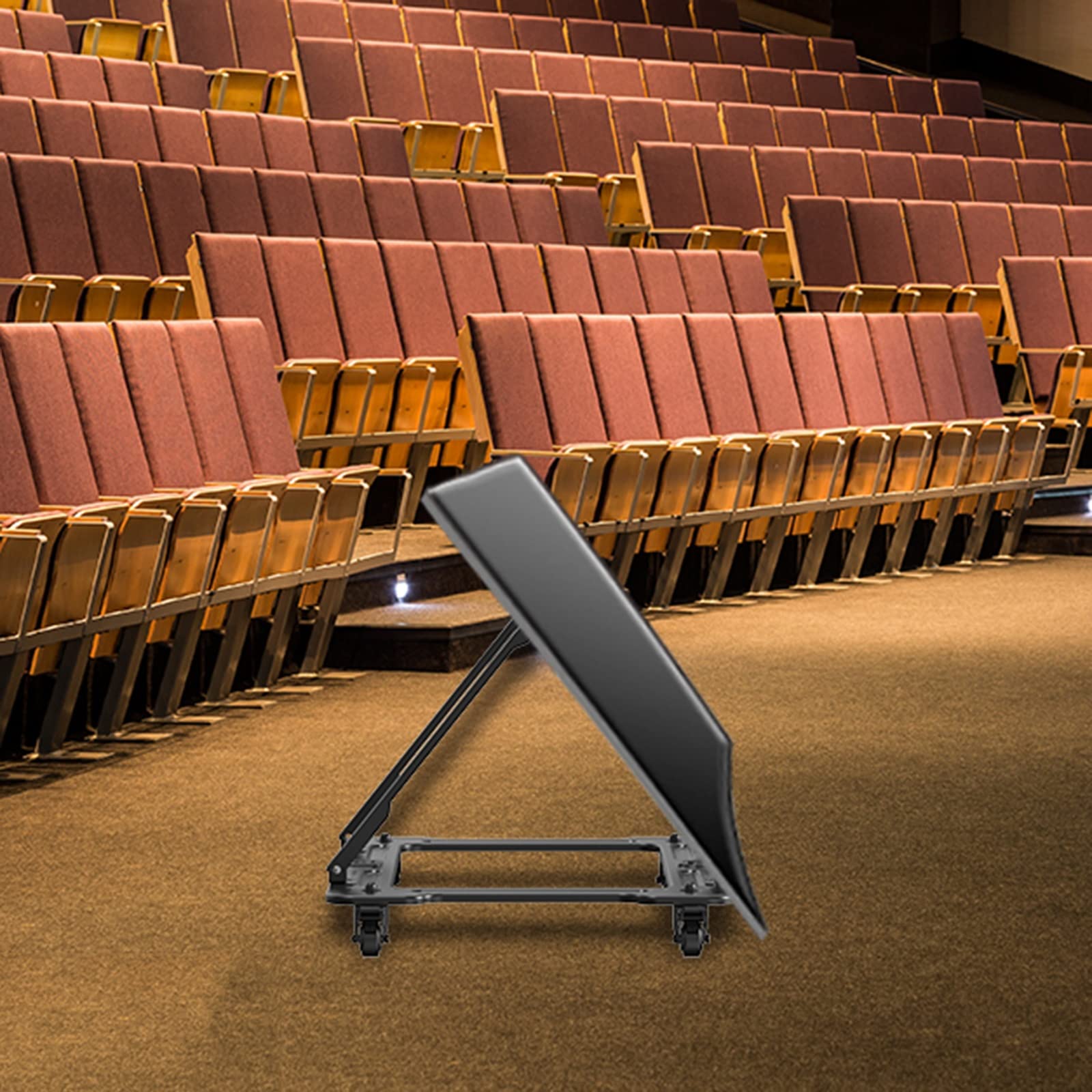 OLSKFUH Universal Tv Stand Low Mobile Tv Cart With Wheels For 32-75 Inch Tvs, 15-30°Adjustable Viewing Angle Rolling Tv Stand, Height Adjustable Monitor Floor Stand Cart,