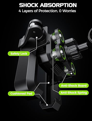 Miniatura 2 de Soporte para teléfono de bicicleta, compatible con cámara militar antivibraciones Soporte de teléfono de motocicleta, bloqueo 1S Soporte de teléfono