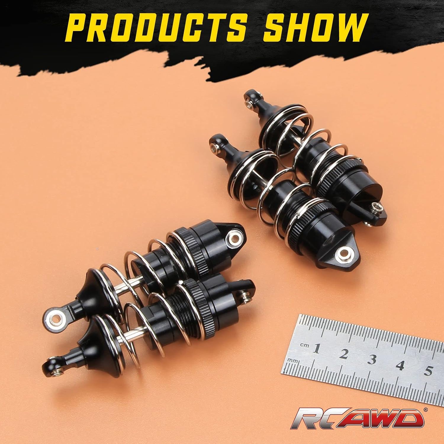 RCAWD ARRMA Vendetta 3S Infraction 70MM MEGA Front Rear Shocks for 1/8 Bash Rc ARA4319V3 ARA4215V3 Series Upgrades Part Black