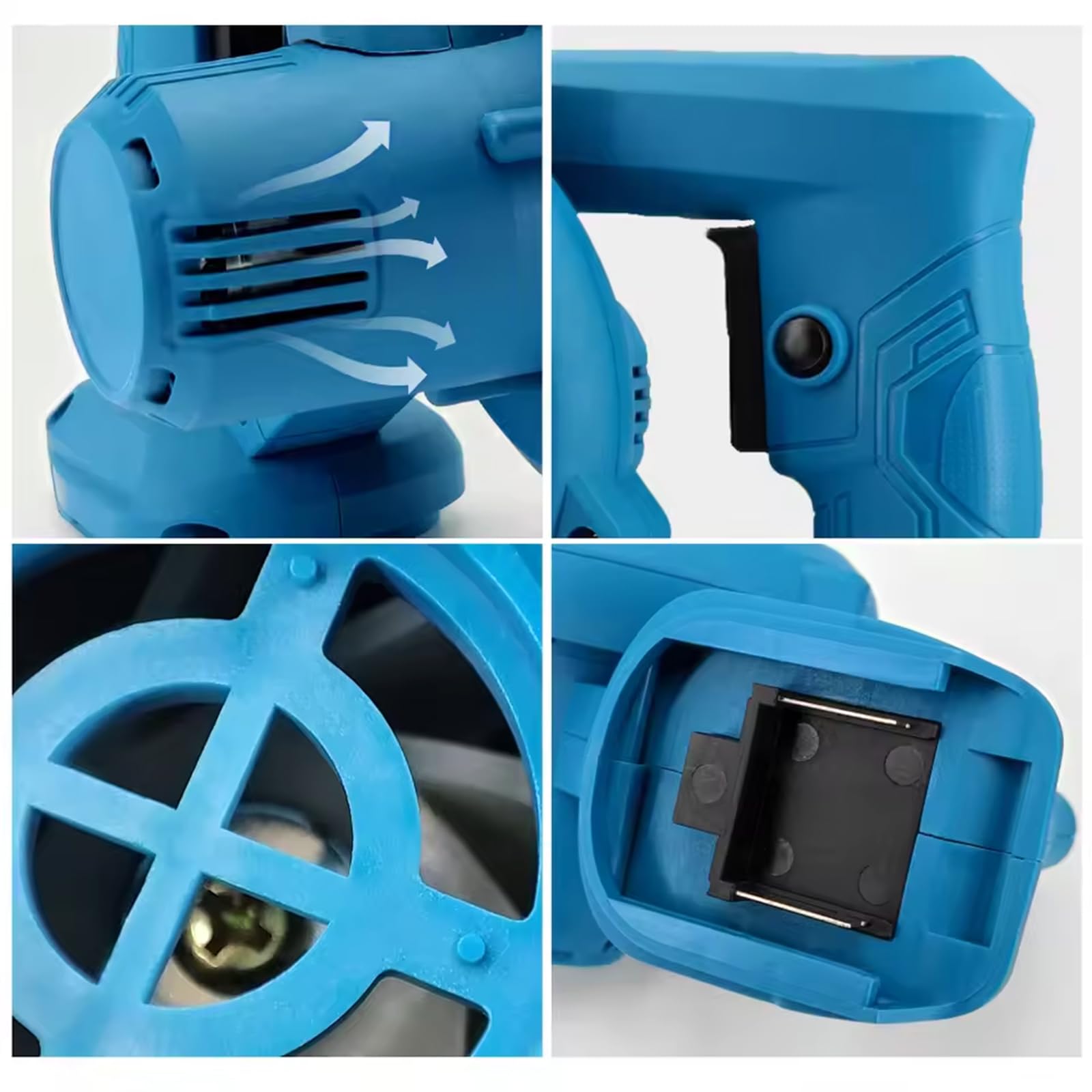 Voltix Soffiatore Aspiratore a Batteria 21V con 2 Batterie e Caricabatteria, Soffiatore Elettrico per Foglie 2 in 1, Potente e Leggero per Giardino, Cortile e Terrazzo