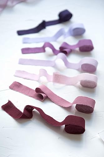 Miniatura 73 de Dark green 1 inch wide 5 yds frayed edges handmade cotton ribbon hand dyed for Rustic wedding invitation ties favors gift wrapping Party decor bows