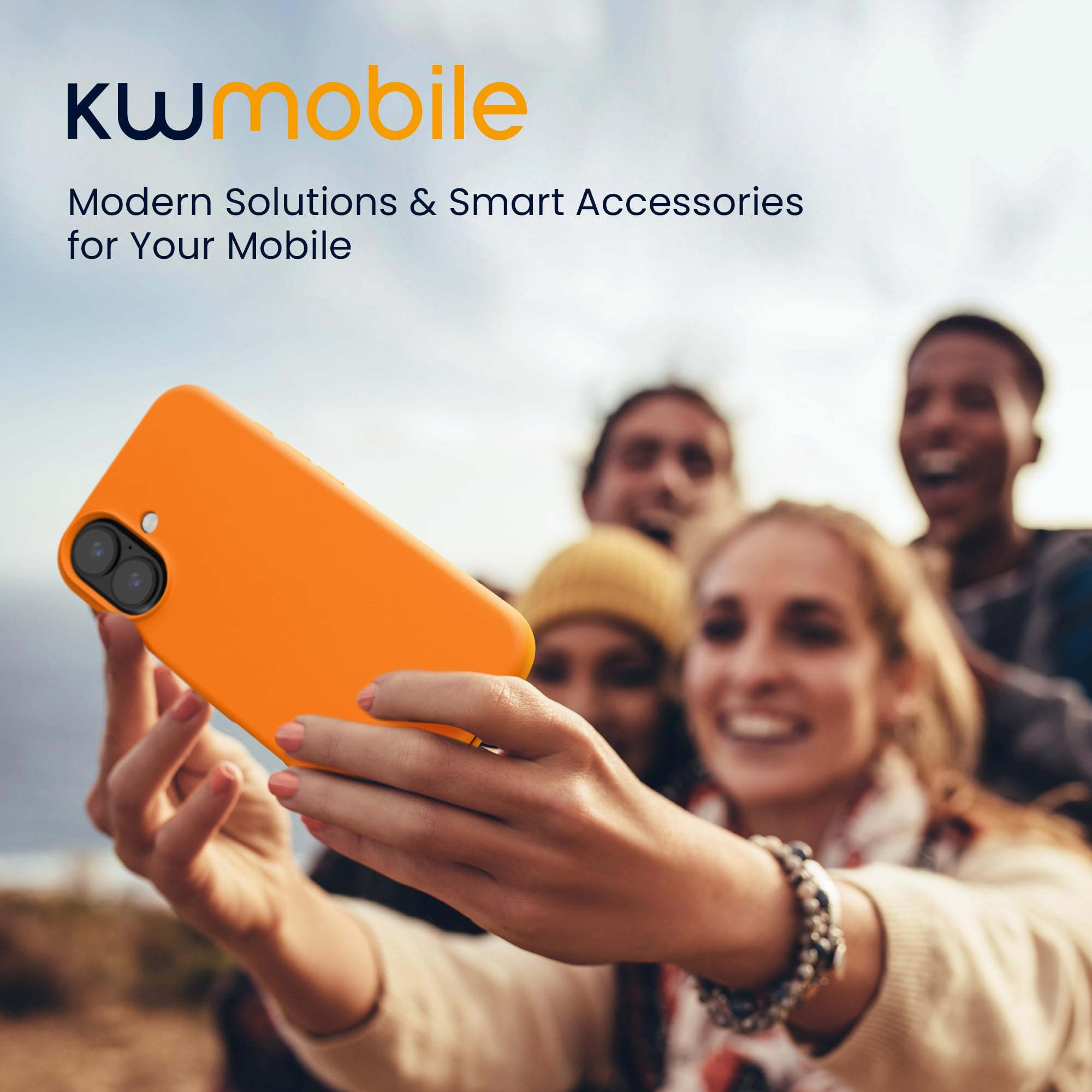 kwmobile Cover per iPhone 17 Custodia - Back Case per Smartphone in Silicone TPU - Protezione Gommata - arancia fruttata