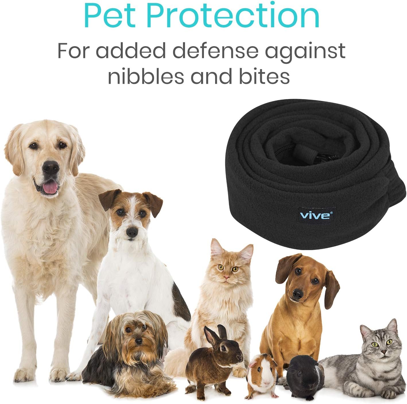 Vive CPAP Hose Cover (6 Feet) - Tubing Accessories - Fits BiPAP Machines, Slimline Tubes - Soft Fleece Insulator - Prevents Condensation and Noise - Pet Protection Zipper Wrap - Sleep Mask Accessory : Health & Household