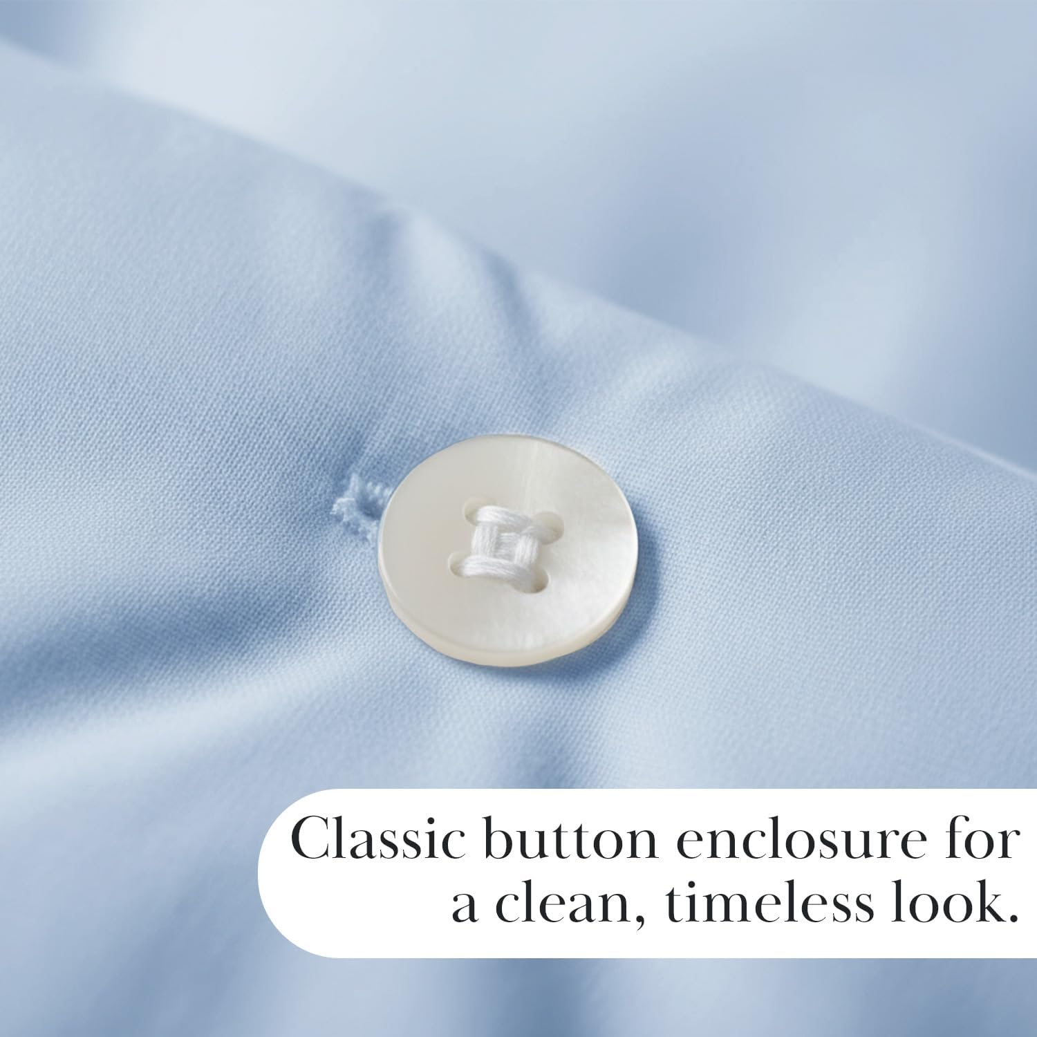 Southshore Fine Living, Inc. 100% Cotton Duvet Cover King Size - Soft 300 Thread Count Sateen, Hotel Collection, Luxurious California/King Comforter Cover, Ballard Blue