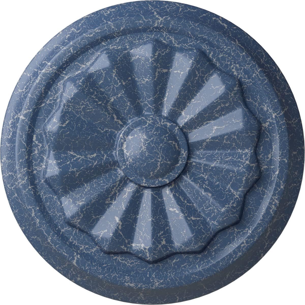 Ekena Millwork CM07OLAMC Olivia Hand-Painted Ceiling Medallion, Americana Crackle