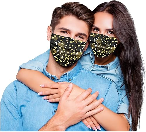Miniatura 3 de Paquete de 100 mascarillas faciales desechables de San Valentín para adultos Día de San Valentín vacaciones mujeres Reina de corazones para fiestas