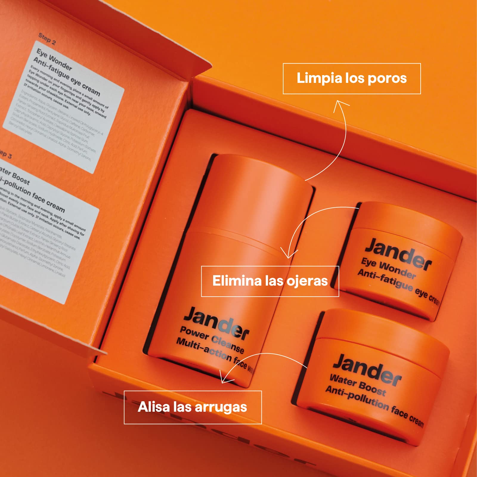 Jander Essential Trio Set Skincare for Men's Face & Eyes, Skincare Set, orange, 1 g (Pack of 3) - Image 3