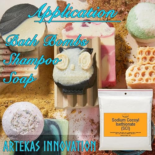 Miniatura 6 de SODIUM COYL ISETHIONATE (SCI) - Polvo - Surfactante espumante - para barras de champú sólido caseras, bombas de baño, productos espumosos y