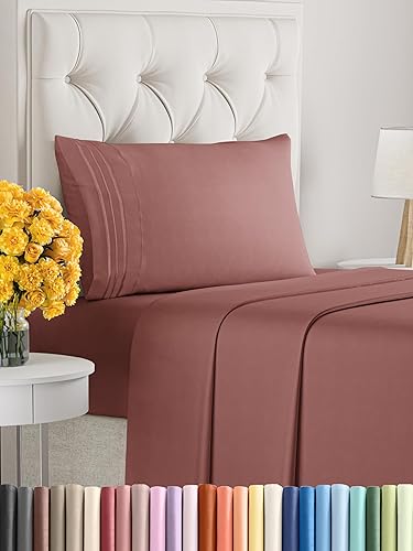 Vista 307 de Juego de sábanas de 4 piezas tamaño king, extrasuaves, transpirables y refrescantes con esquinas profundas, sábanas de fácil ajuste y sin arrugas