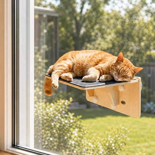 Foto 7 de 7 de Tumbona para ventana de gatos, hamaca para gatos, cama para gatos, plegable