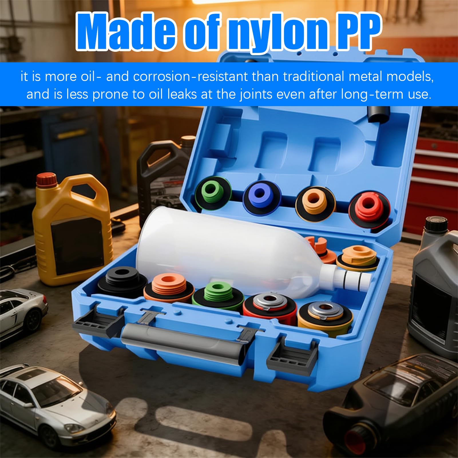 Embudo Para Aceite Del Motor 16 Piezas Llenador Universal Portátil Flexible | Kit de embudo de purga de refrigerante para coches, camiones, autocaravanas, lavado y reparación