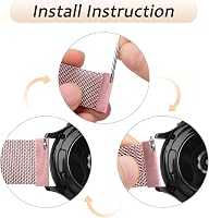 BootyBay 22mm Fém Szíj Huawei Watch GT 2, GT 2 Pro, GT 2e, GT 46mm, GT Klasszikus és GT Aktív Okosórákhoz - Rózsaszín 4