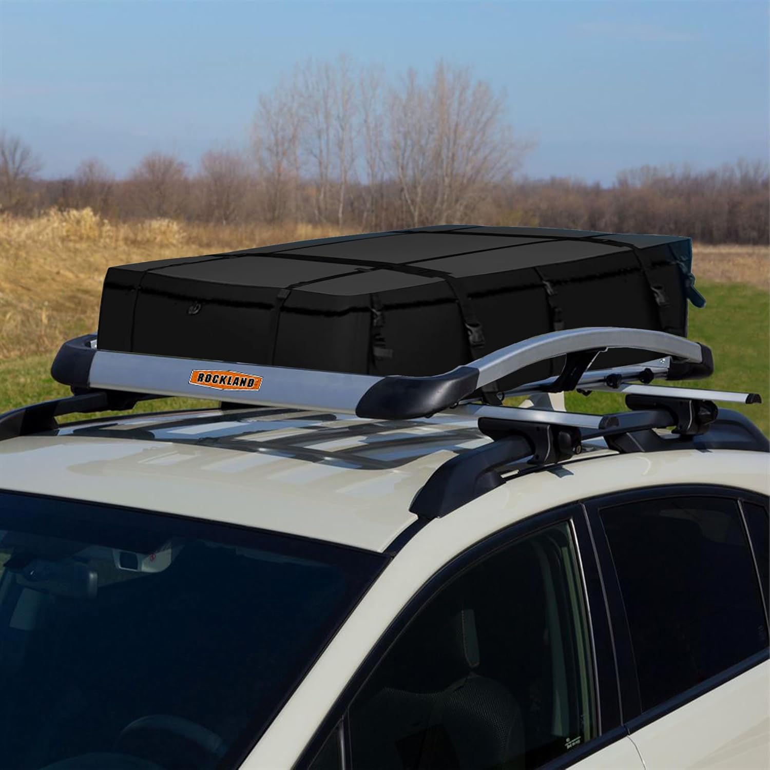 Rockland Rooftop Cargo Basket, 200 lbs. Capacity, 49" x 38" x 5", Anti-Runst Aluminum Universal Rooftop Cargo Carrier