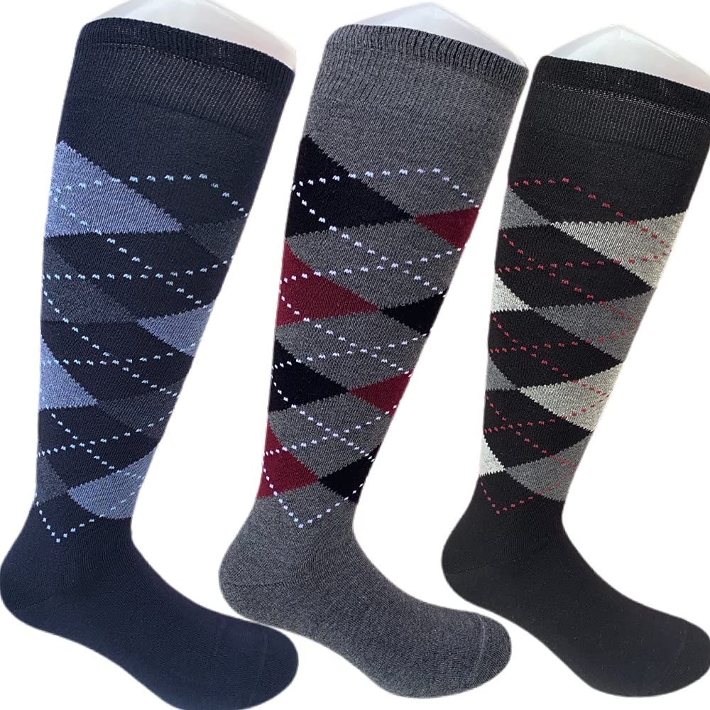 Infinity 12 Paia Calze Lunghe Uomo Caldo Cotone con Disegni Elasticizzate Calzini Lunghi Uomo Fantasie per Stagioni Fredde Prodotto Italiano 39-46