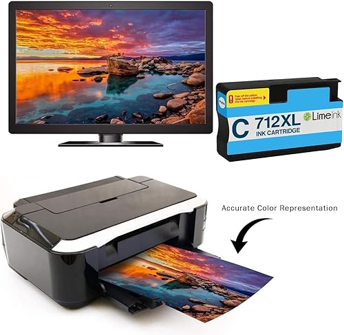 Miniatura 9 de Limeink Cartuchos de tinta compatibles de repuesto para cartuchos de tinta HP 712 712XL para HP para impresoras DesignJet T650 T630 T230 T210 Studio