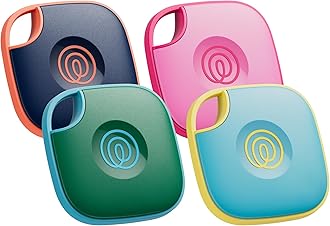 Life360 Tile - Bluetooth Tracker, Keys Finder and Item Locator for Keys, Bags and More. Phone Finder. Both iOS and Android Compatible. 4-Pack (Colors)