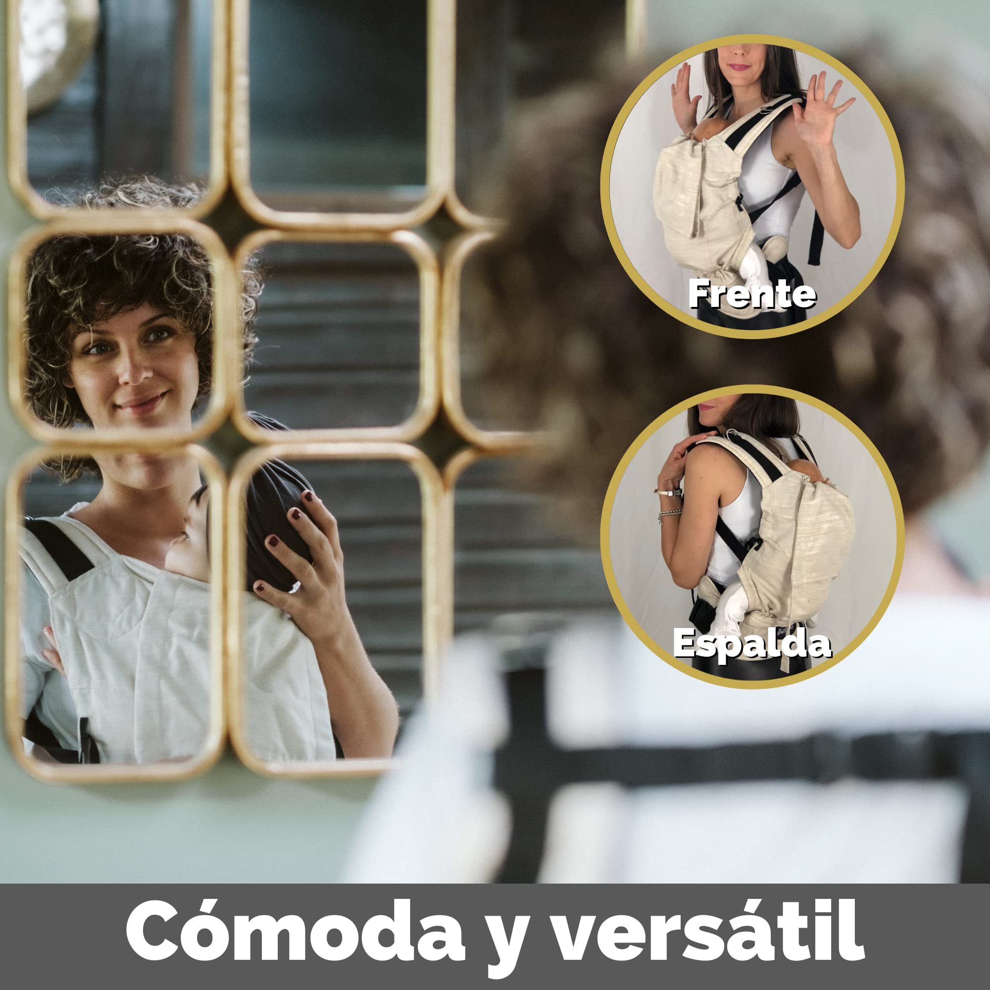Amarsuskóra | Plecak dla niemowląt |100% bawełna organiczna | PREMIUM | Regulowany i ewolucyjny plecak na bagażnik | Wyściełany | Oddychający | Certyfikat OEKOTEX | ORGANICS