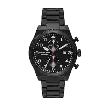 Amazon.com: Michael Kors Panorama Chronograph Black