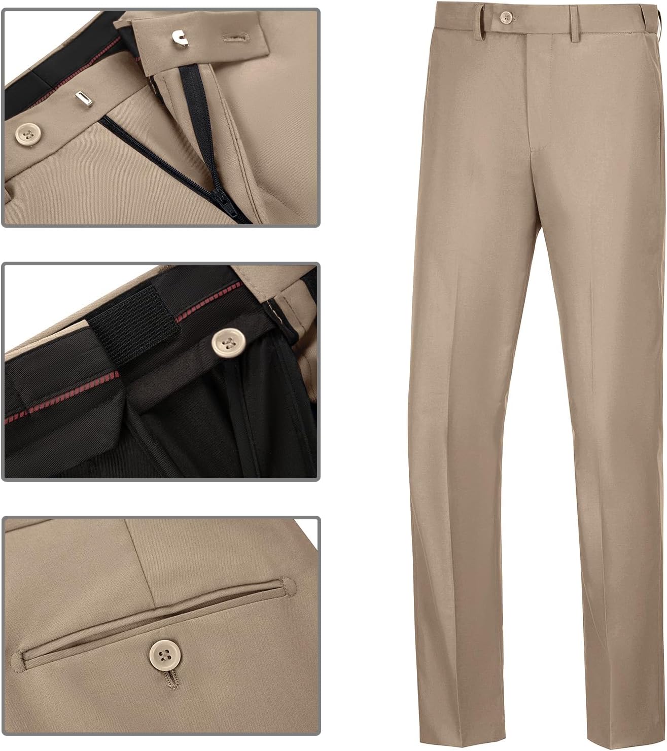 Mens 2 Piece Suit Slim Fit Tuxedo Dress Suits for Men Jacket and Pants Set image 5