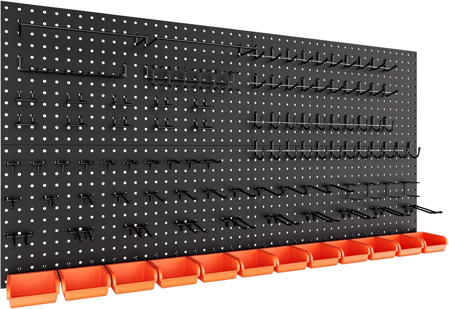 INCLY 48x24 Inch Metal Peg Board Kit with 1/4