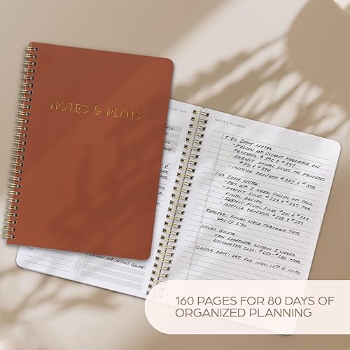 Miniatura 4 de Hermoso planificador diario y cuaderno con horario por hora, bloc de notas estético en espiral para organizar fácilmente tus tareas y citas,