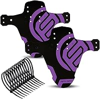 Vista 15 de FIFTY-FIFTY Guardabarros para Bicicleta de Montaña, Guardabarros MTB, Guardabarros de Bicicleta Compatible Delantero y Trasero, Compatible