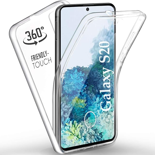 DN-Alive Galaxy S20 Case, [360 Case] [Front And Back Case] [Clear] [Transparent] 360° Full Body Case TPU Bumper Silicone Gel Phone Case For Samsung S20 Case, Samsung Galaxy S20 Case Cover (6.2" Inch)