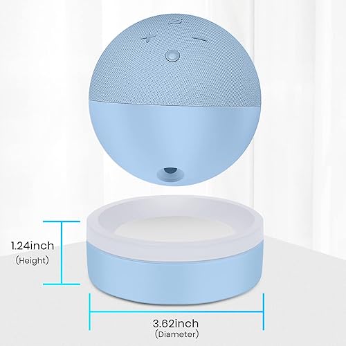 Miniatura 6 de Soporte de mesa para Echo Dot 5ª generación, soporte de escritorio para Echo Dot 4ª/5ª generación, soporte base con guía de luz, accesorios