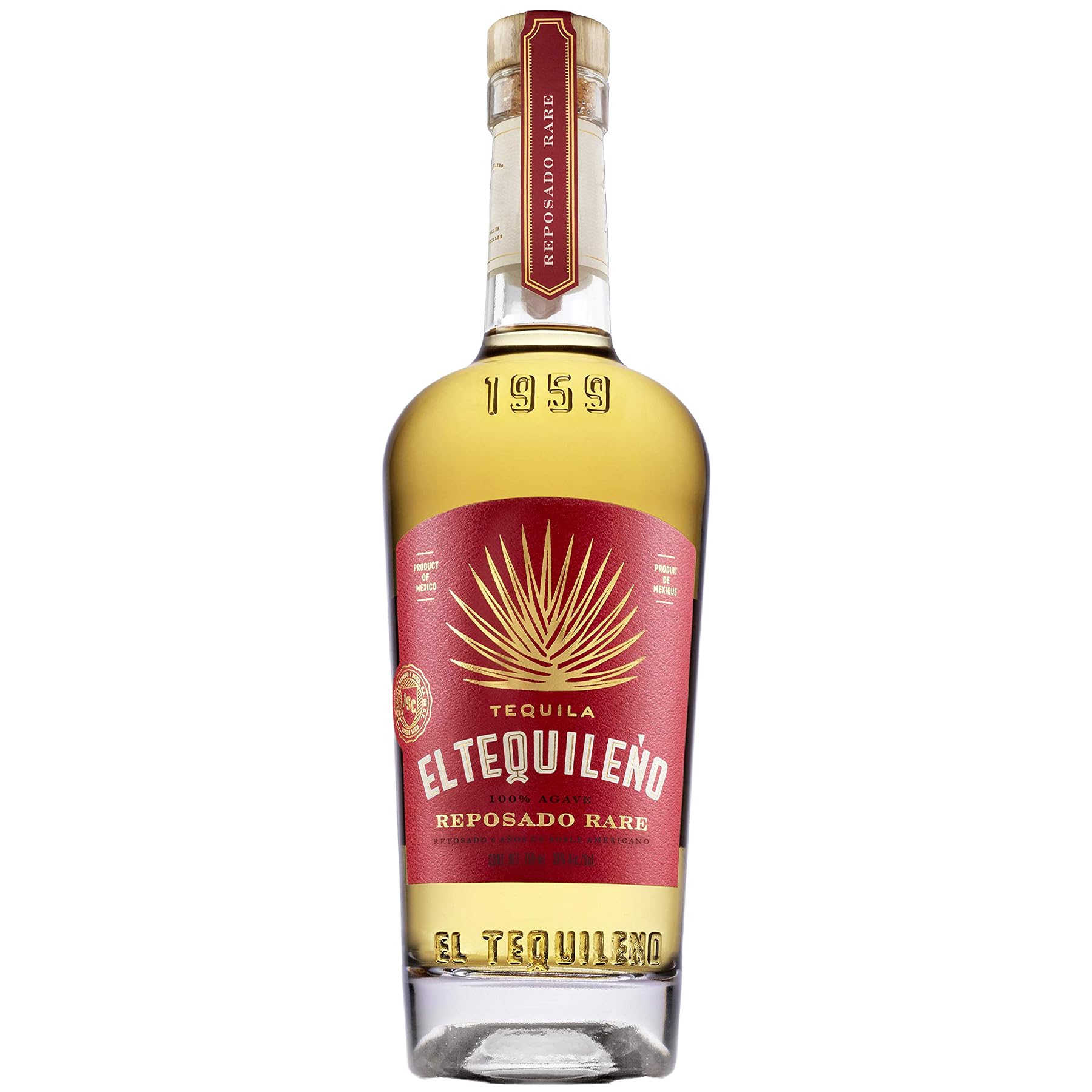 El Tequileño 1959 Reposado Rare Tequila 70cl, 40% ABV | 100% Estate Grown Blue Agave, Super Premium Rare Reposado, Aged in Large American Oak for 6 Years
