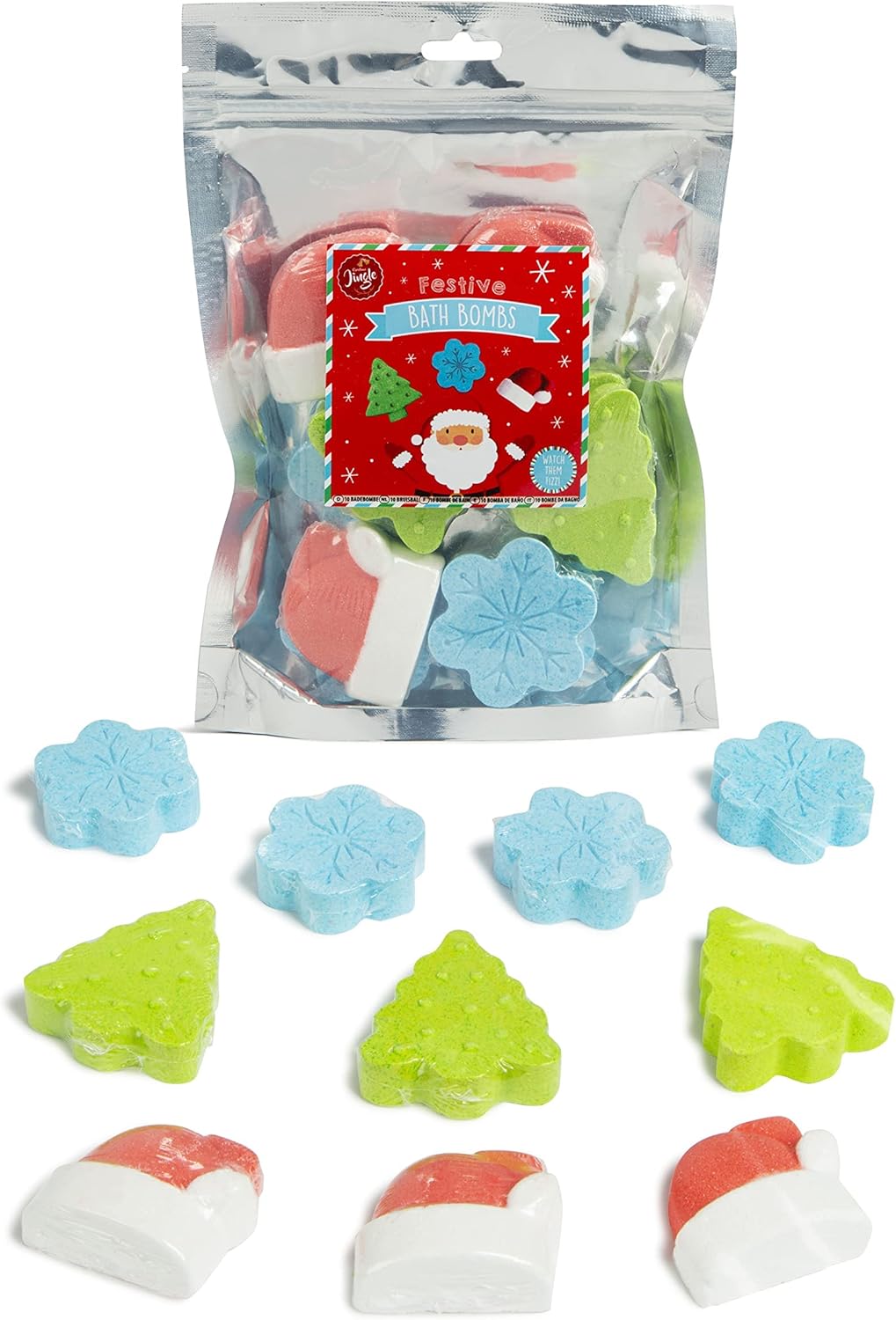 abeec 10 Christmas Bath Bombs Bath Bomb Gift Set for Kids Assorted