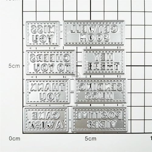 Vista 100 de DzIxY Troqueles de corte de metal con texto en inglés "I Love You" para hacer tarjetas, troquelados, troquelados, plantillas para máquina de álbumes