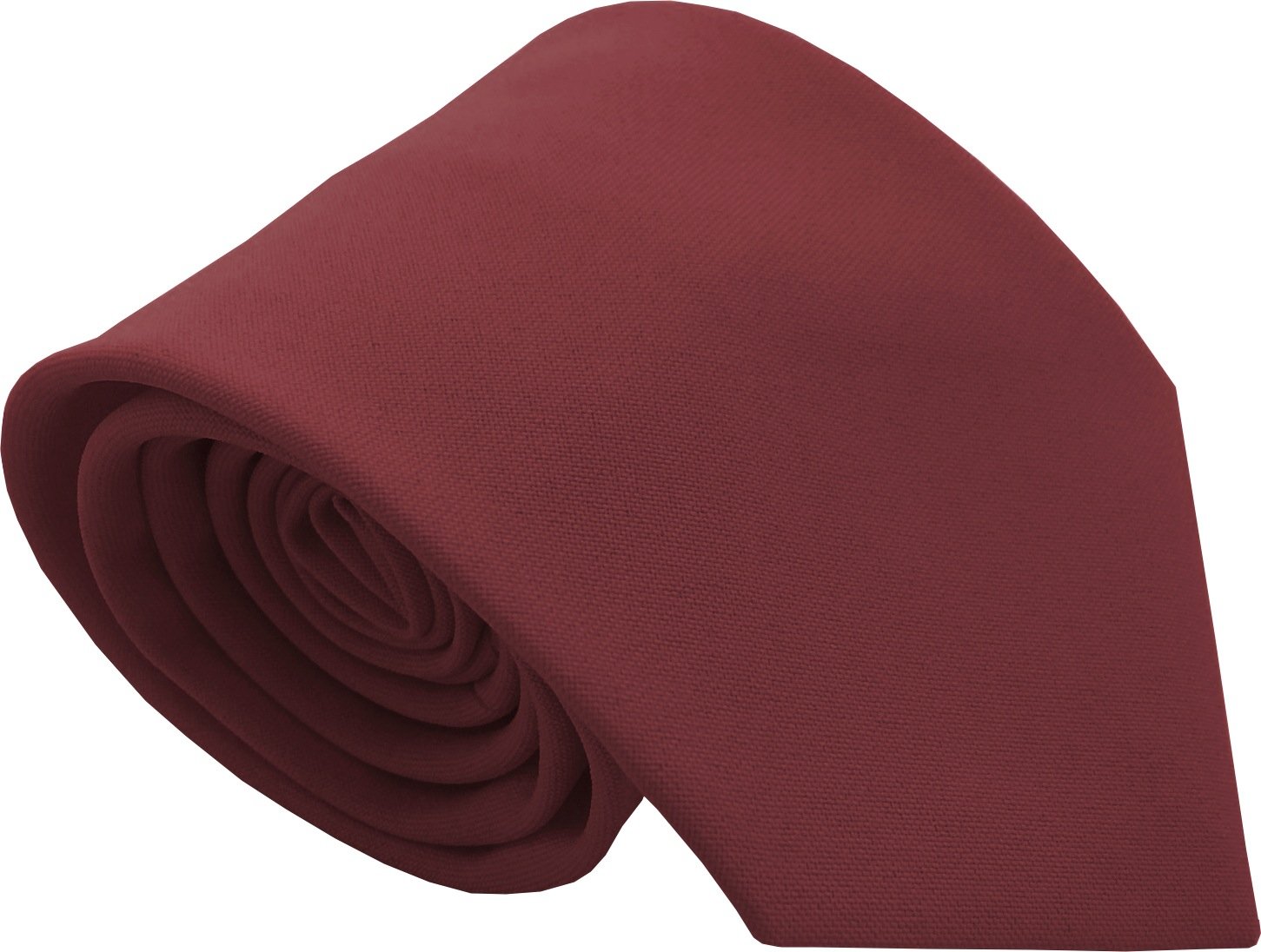 Great British Tie Club Boys Plain Neck Ties (48 inches - Younger Boy/Junior Size, Burgundy)