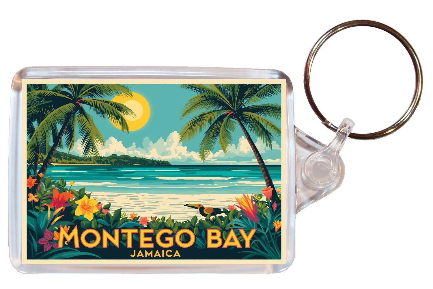 Baked Bean Store Montego Bay - Jamaica - Double Sided Keyring Artistic BBS26KEY270