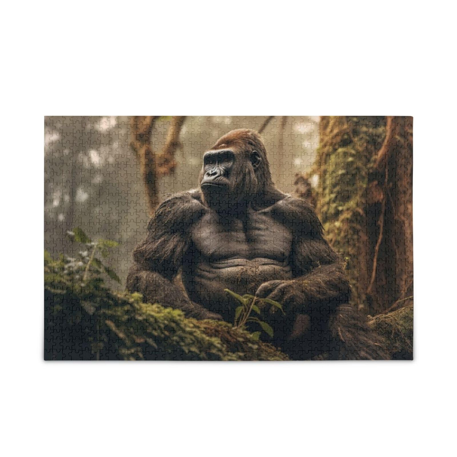 Amazon.com: ZENWAWA Jigsaw Puzzle Gorilla in Forest 500 Pieces