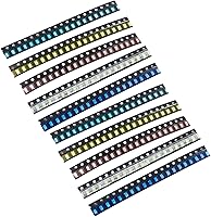 Vista 9 de Kit surtido de luces LED de diodo SMD 0805 de 5 colores x 40 piezas = 200 piezas (Chip mini 2.0mm x 1.2mm para PCB DC 20mA) Bombillas de luz
