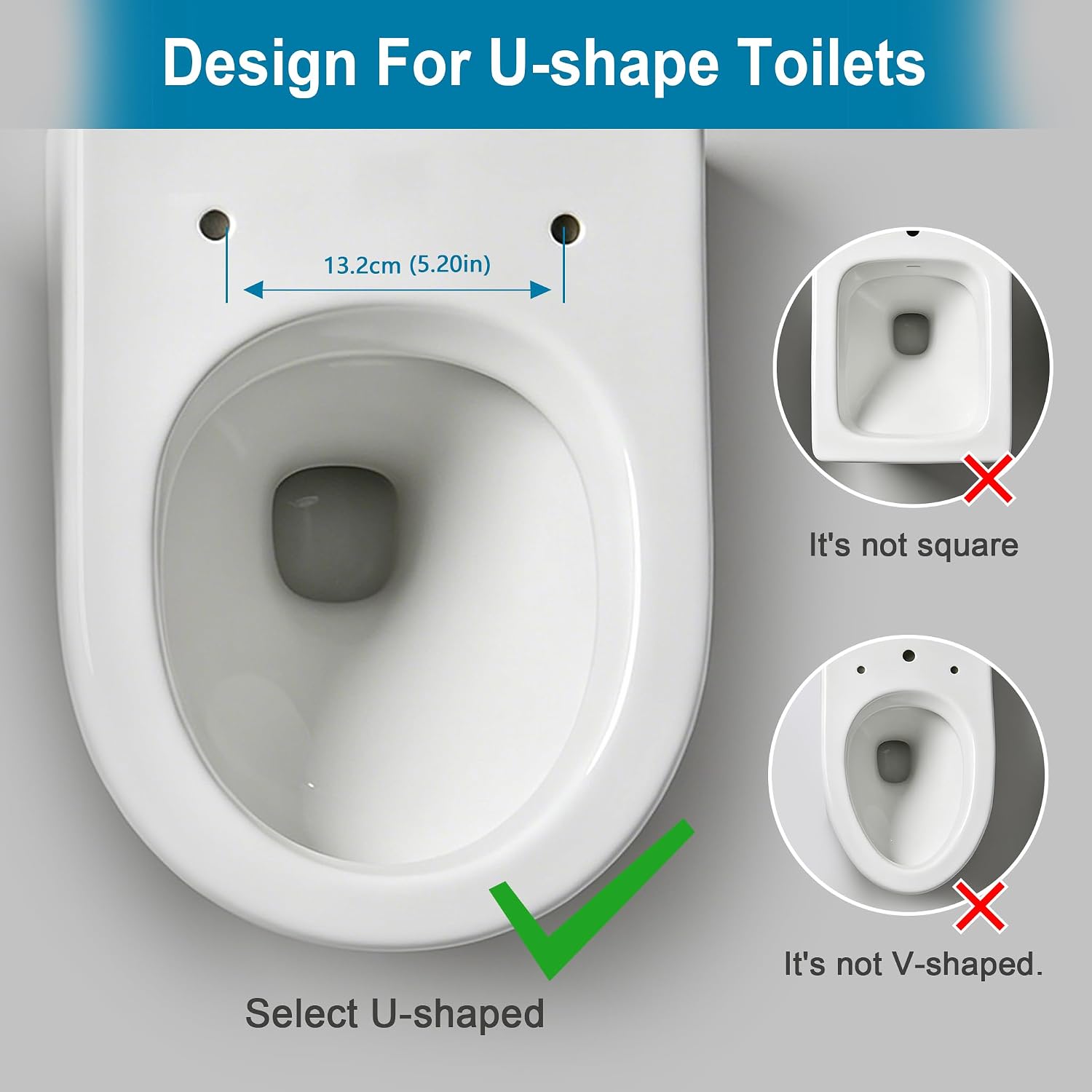 elongated U Toilet Seat Soft Close Quick Release White PP Seat | Soft close toilet seat with quick release hinge, durable PP material, stable design, easy cleaning and simple installation