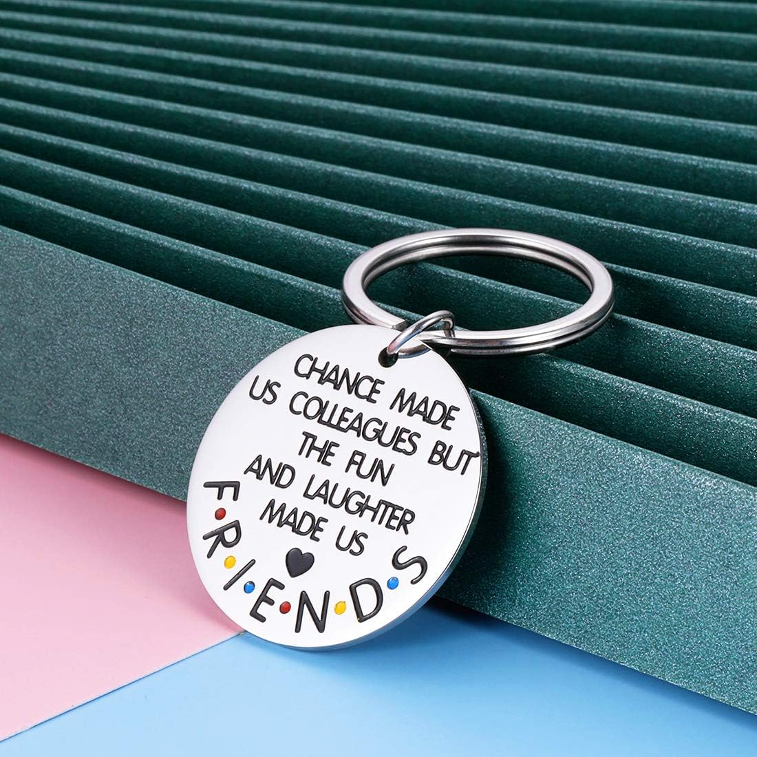 Coworker Keychain Colleague Gifts for Birthday Christmas Friends TV Show Appreciation Gift for Women Men Boss Friends Thank You Leaving Going Away 2021 Retirement Gift for Friends Female Male