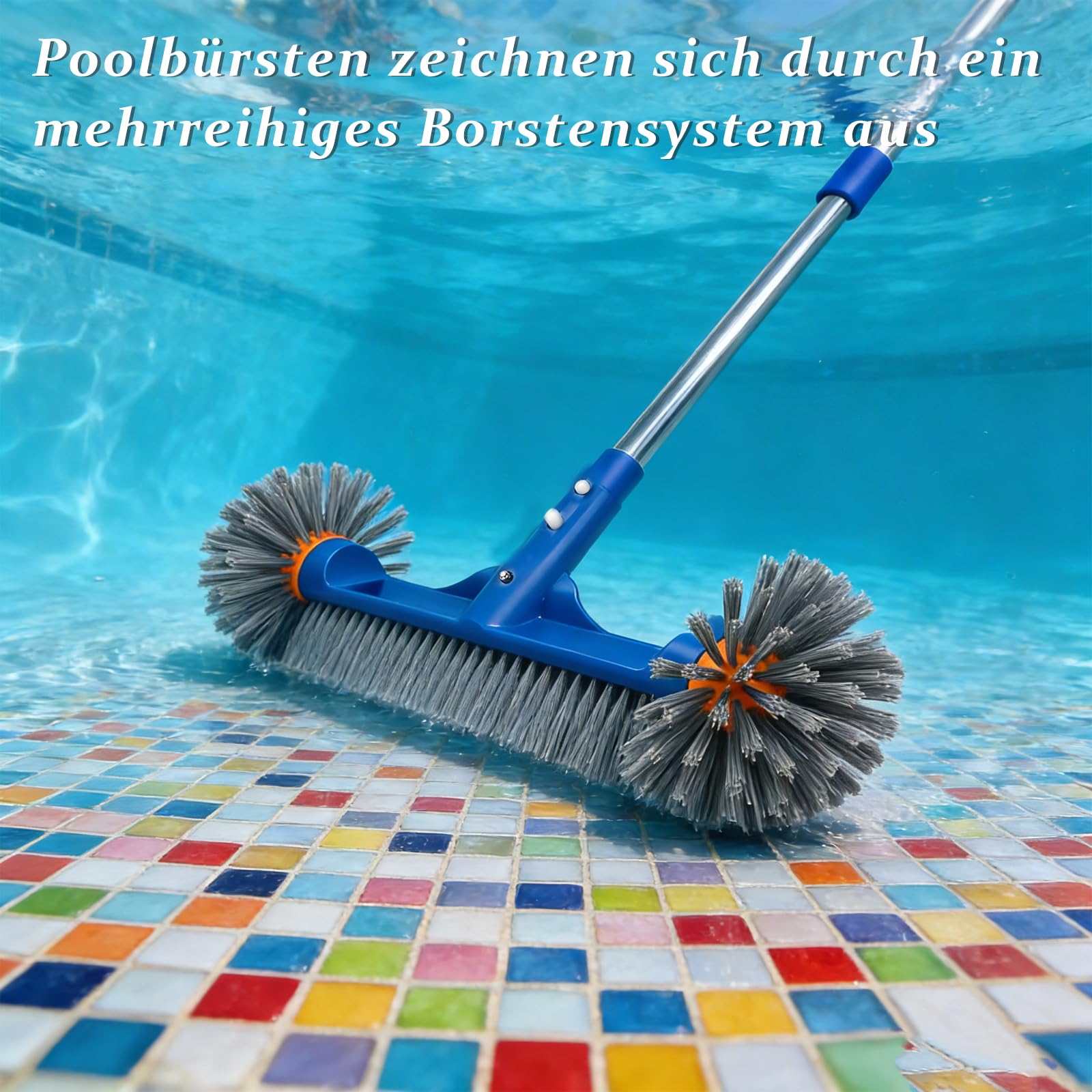 Cepillo de piscina con extremos redondos, cepillo de piscina de 32 cm, cepillo para piscina, cepillo de limpieza de piscina, cepillos de piscina, escoba de piscina no con barra telescópica, para — view 6