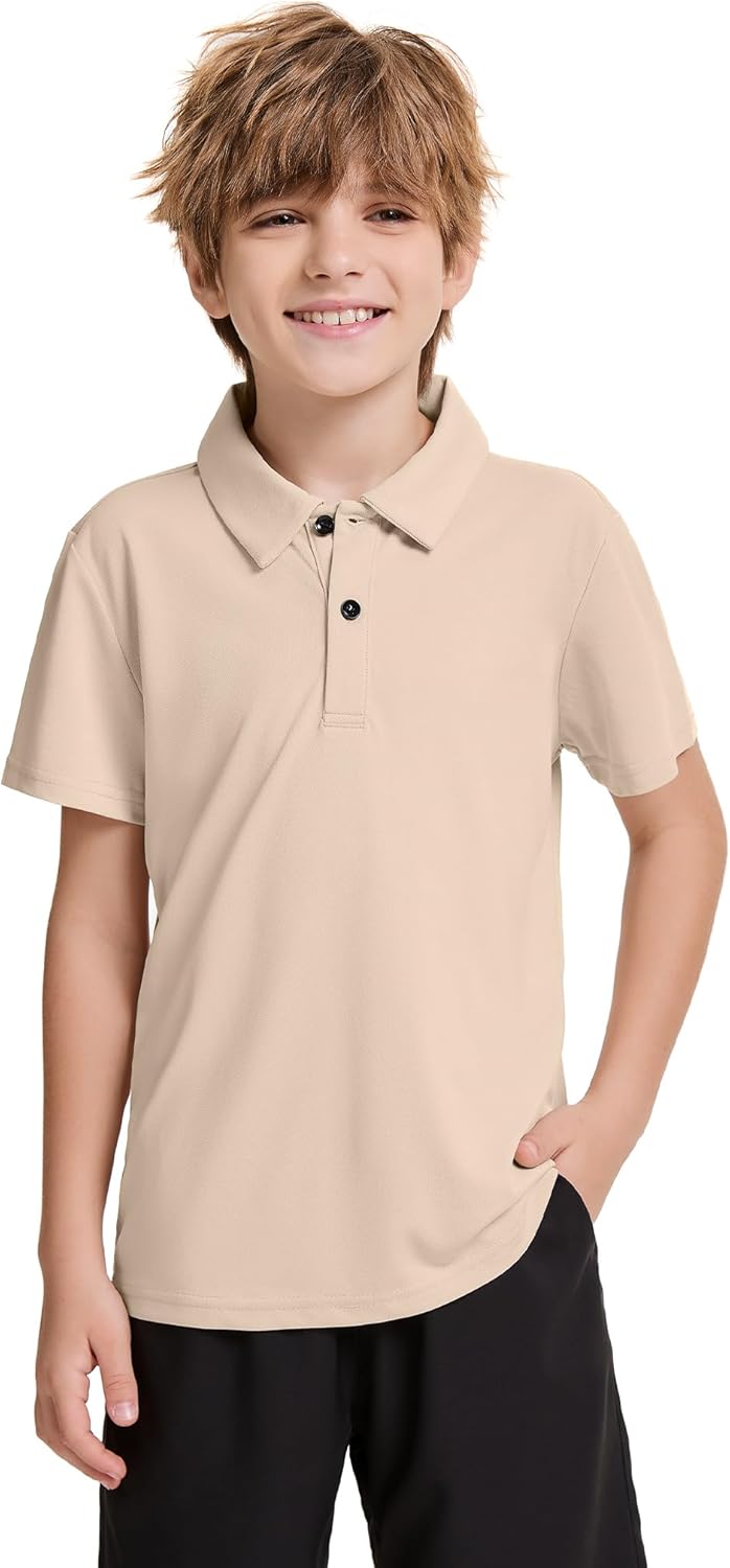 NebuKinex 3 Pack Boys Polo Shirt School Uniform for Boys Short Sleeve Kids Collared Quick Dry Golf Polo Shirts - Image 2
