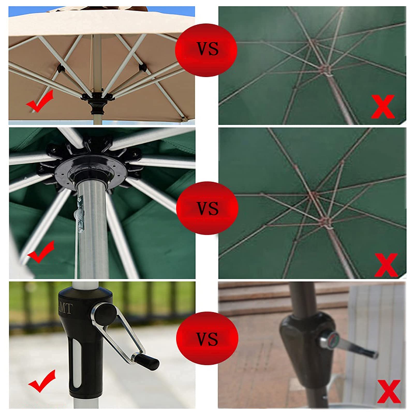 2,7 m Parasol ogrodowy Parasol ogrodowy Duży parasol balkonowy, ochrona przeciwsłoneczna, wodoodporny, na taras, basen ogrodowy